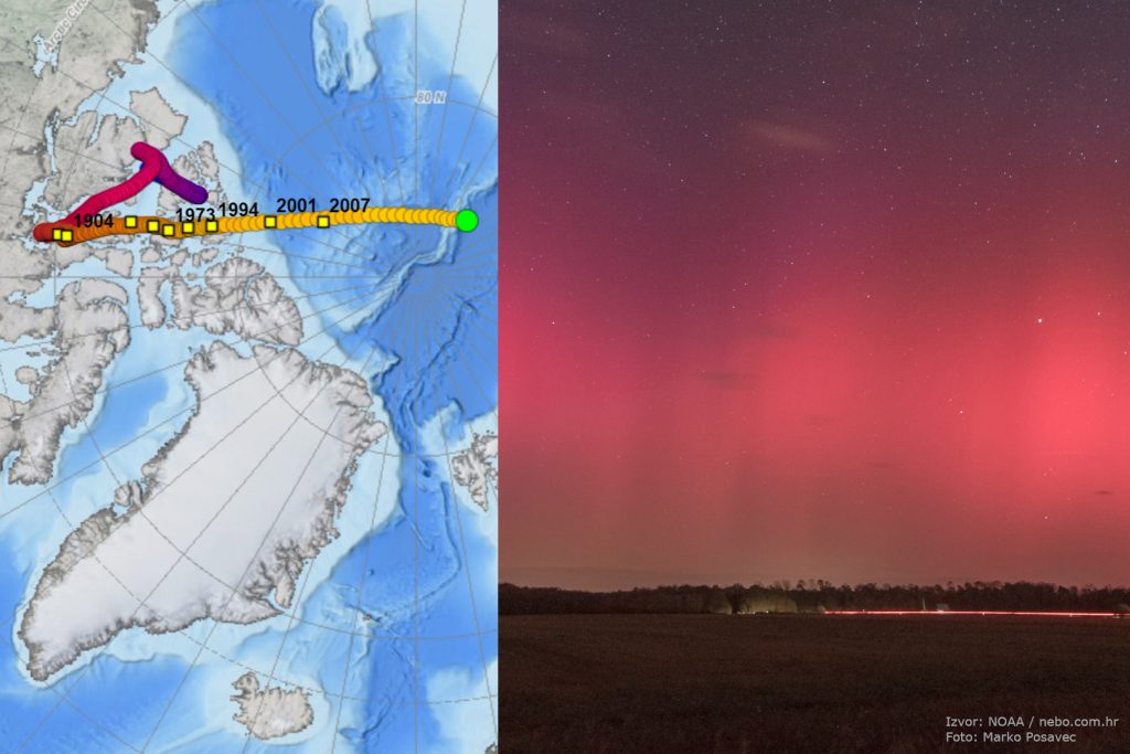Zbog pomicanja magnetskog pola mogli bismo češće vidjeti polarnu svjetlost