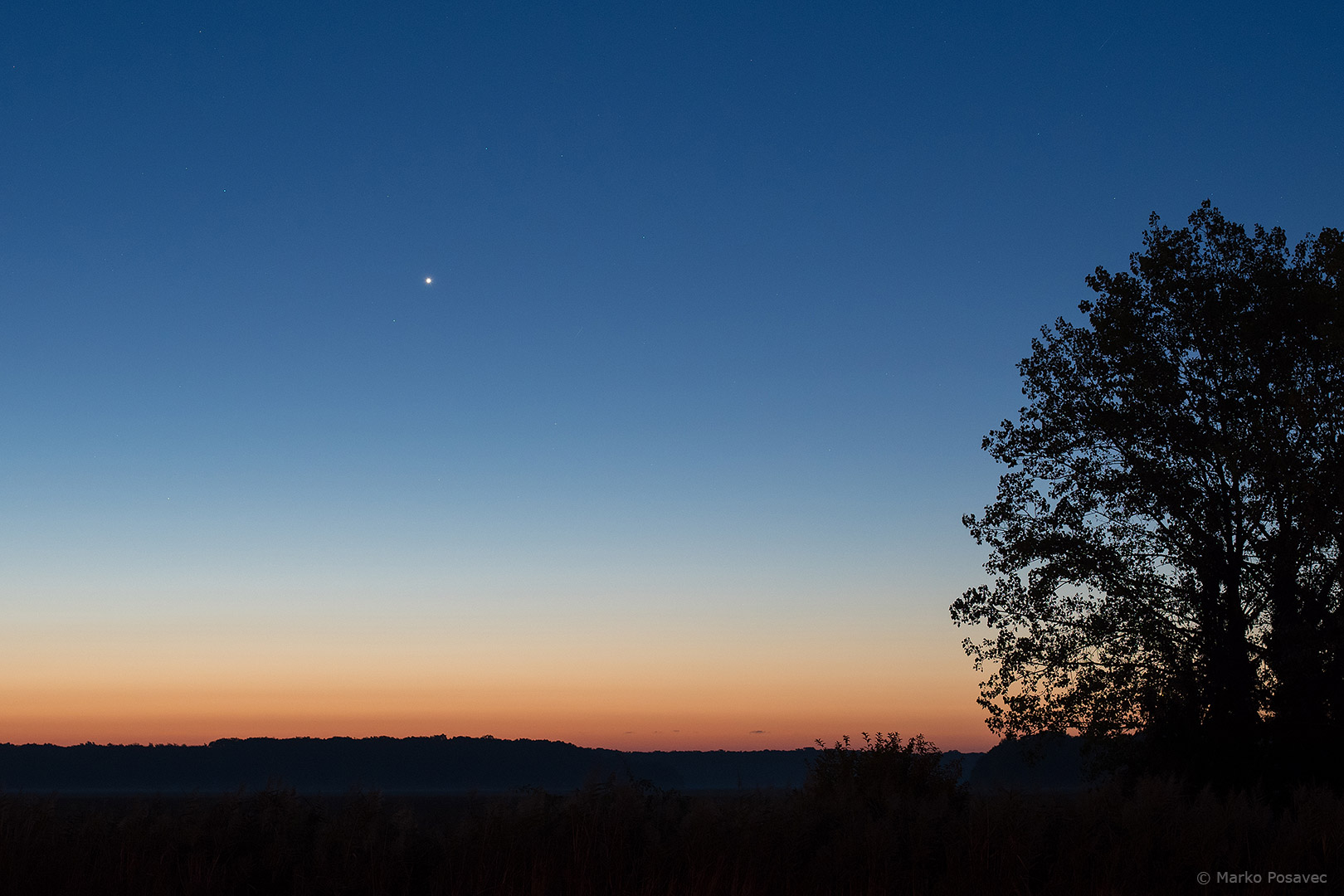 Sjajna Venera na nebu koje se polako razdanjuje