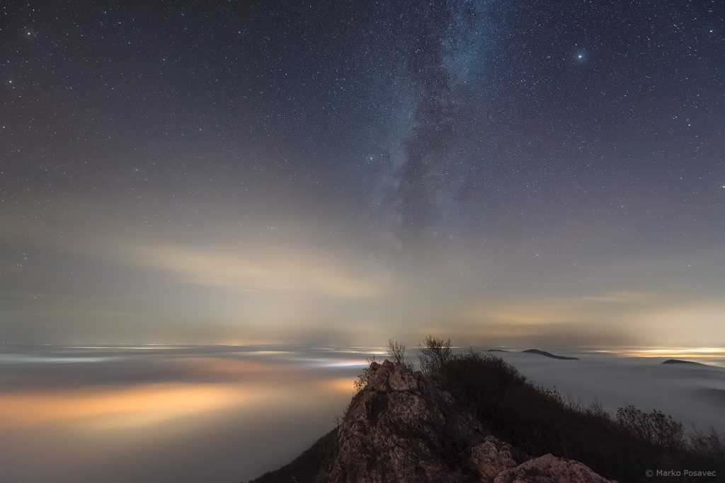 Noć na vrhu Prigorja u potrazi za aurorom