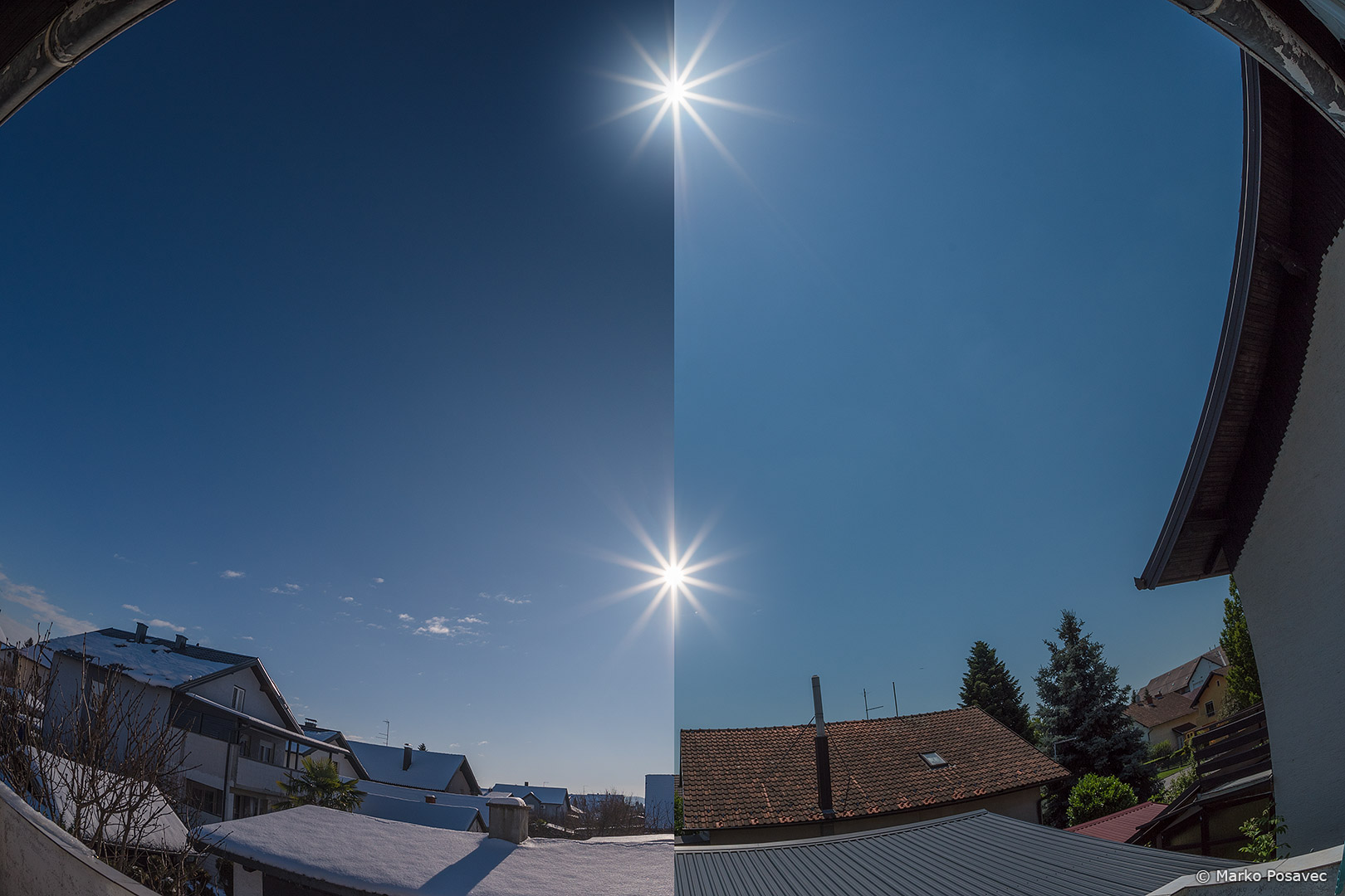 Usporedba kutne visine Sunca u lipnju i siječnju